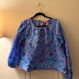 Lilly Pulitzer top with drawstring tie back